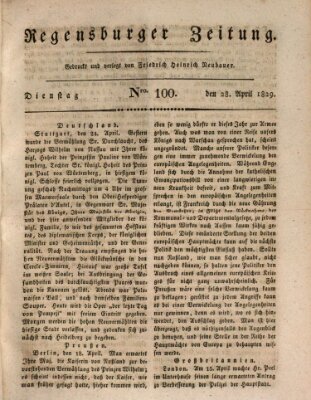 Regensburger Zeitung Dienstag 28. April 1829