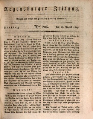 Regensburger Zeitung Freitag 28. August 1829