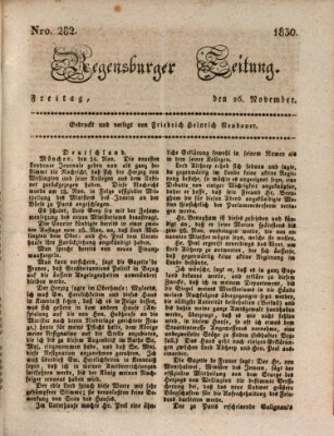 Regensburger Zeitung Freitag 26. November 1830