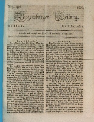 Regensburger Zeitung Montag 6. Dezember 1830