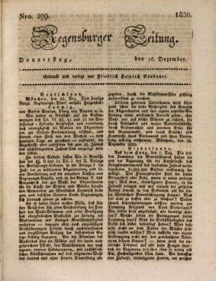Regensburger Zeitung Donnerstag 16. Dezember 1830