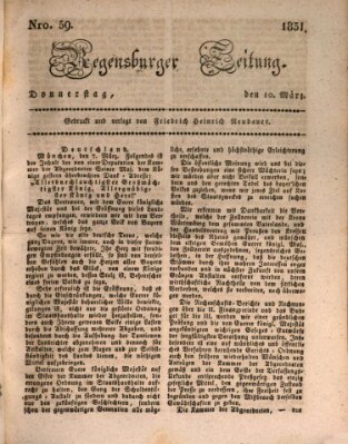 Regensburger Zeitung Donnerstag 10. März 1831