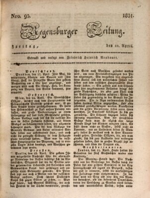 Regensburger Zeitung Freitag 22. April 1831