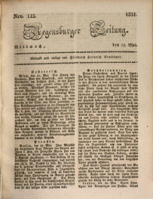 Regensburger Zeitung Mittwoch 25. Mai 1831