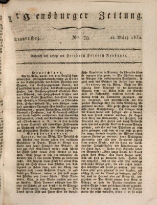 Regensburger Zeitung Donnerstag 22. März 1832
