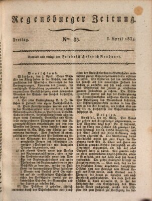 Regensburger Zeitung Freitag 6. April 1832