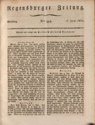Regensburger Zeitung Montag 18. Juni 1832