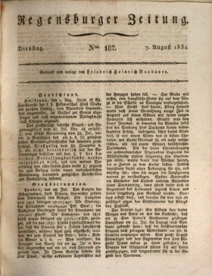 Regensburger Zeitung Dienstag 7. August 1832