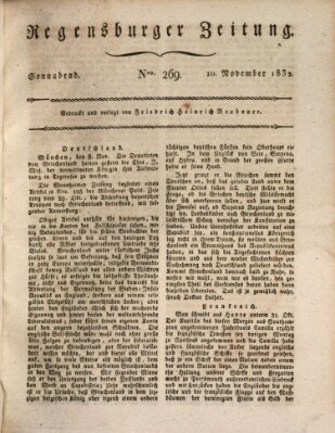 Regensburger Zeitung Samstag 10. November 1832