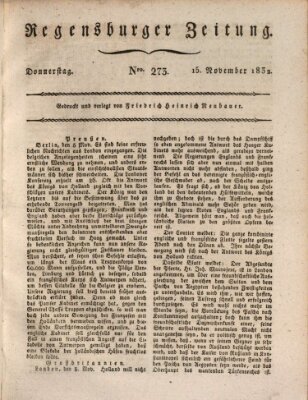 Regensburger Zeitung Donnerstag 15. November 1832
