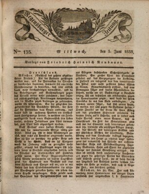 Regensburger Zeitung Mittwoch 5. Juni 1833