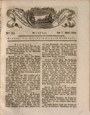 Regensburger Zeitung Montag 7. April 1834
