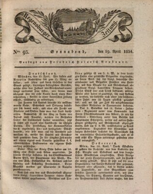 Regensburger Zeitung Samstag 19. April 1834