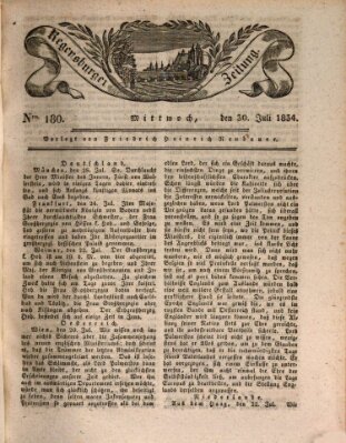 Regensburger Zeitung Mittwoch 30. Juli 1834