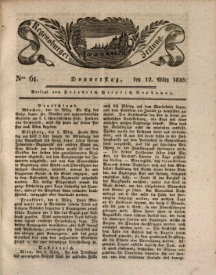 Regensburger Zeitung Donnerstag 12. März 1835