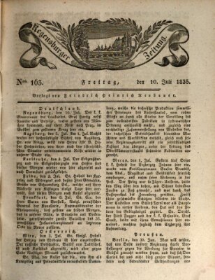 Regensburger Zeitung Freitag 10. Juli 1835