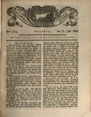 Regensburger Zeitung Dienstag 21. Juli 1835