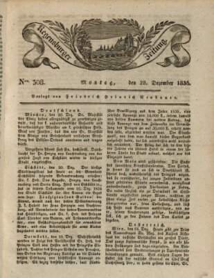 Regensburger Zeitung Montag 28. Dezember 1835