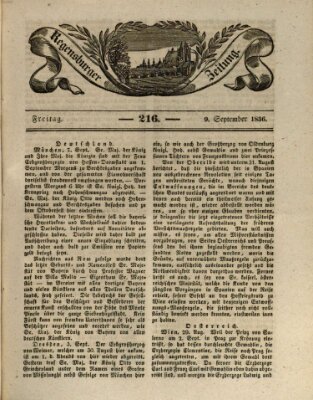 Regensburger Zeitung Freitag 9. September 1836