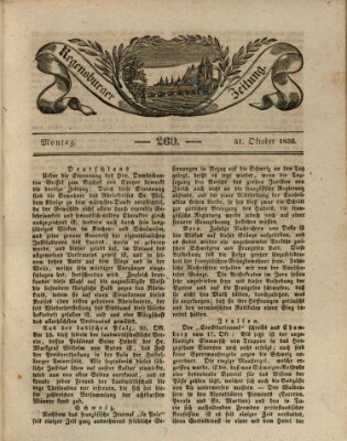 Regensburger Zeitung Montag 31. Oktober 1836