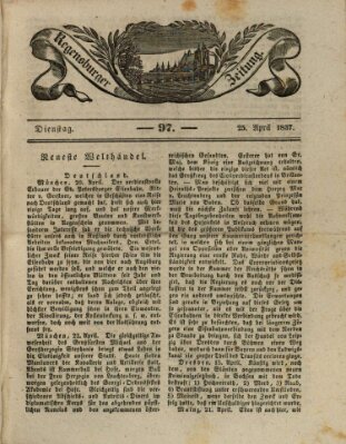 Regensburger Zeitung Dienstag 25. April 1837