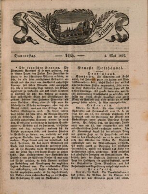 Regensburger Zeitung Donnerstag 4. Mai 1837