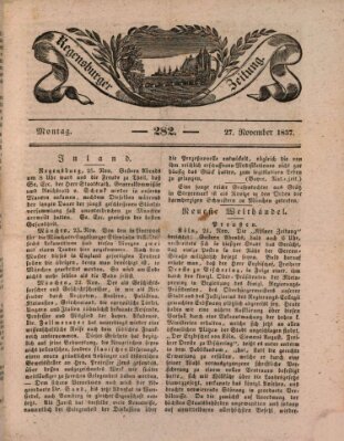 Regensburger Zeitung Montag 27. November 1837