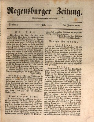 Regensburger Zeitung Freitag 26. Januar 1838