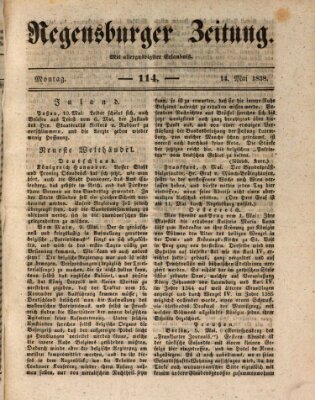 Regensburger Zeitung Montag 14. Mai 1838