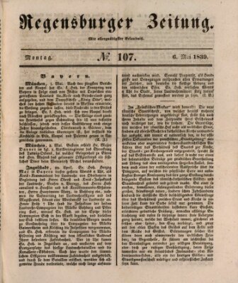 Regensburger Zeitung Montag 6. Mai 1839