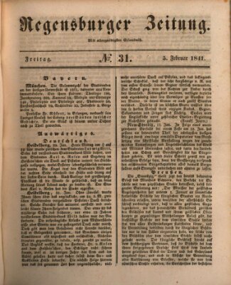 Regensburger Zeitung Freitag 5. Februar 1841