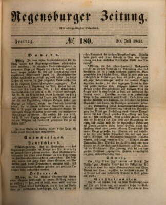 Regensburger Zeitung Freitag 30. Juli 1841
