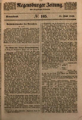 Regensburger Zeitung Samstag 18. Juni 1842