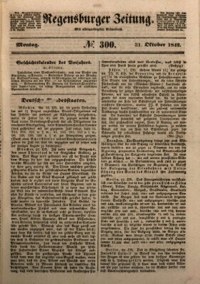 Regensburger Zeitung Montag 31. Oktober 1842