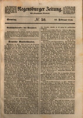 Regensburger Zeitung Sonntag 19. Februar 1843
