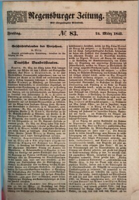Regensburger Zeitung Freitag 24. März 1843