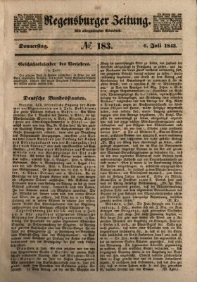 Regensburger Zeitung Donnerstag 6. Juli 1843