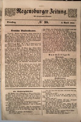 Regensburger Zeitung Dienstag 9. April 1844