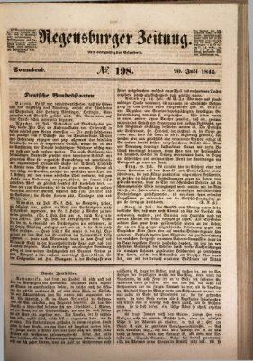 Regensburger Zeitung Samstag 20. Juli 1844