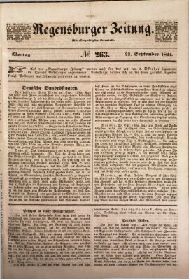 Regensburger Zeitung Montag 23. September 1844