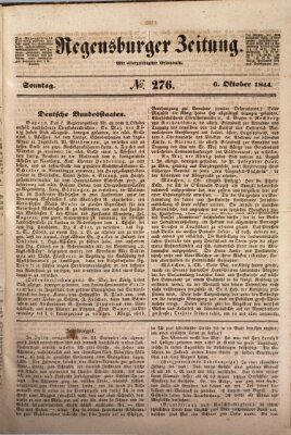 Regensburger Zeitung Sonntag 6. Oktober 1844