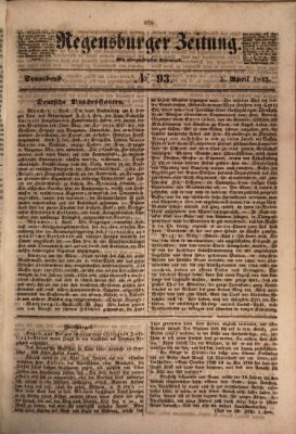 Regensburger Zeitung Samstag 5. April 1845