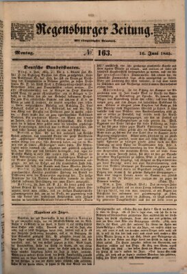 Regensburger Zeitung Montag 16. Juni 1845