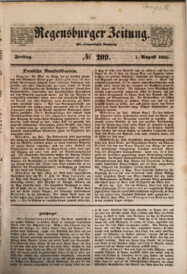 Regensburger Zeitung Freitag 1. August 1845