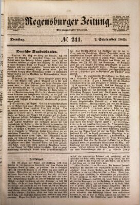 Regensburger Zeitung Dienstag 2. September 1845