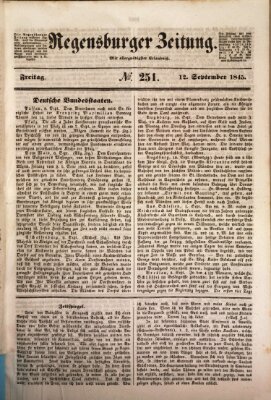 Regensburger Zeitung Freitag 12. September 1845