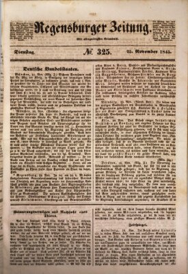 Regensburger Zeitung Dienstag 25. November 1845