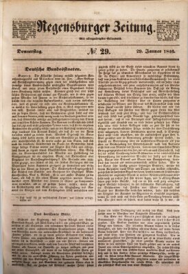 Regensburger Zeitung Donnerstag 29. Januar 1846