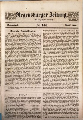 Regensburger Zeitung Samstag 11. April 1846