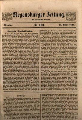 Regensburger Zeitung Montag 13. April 1846